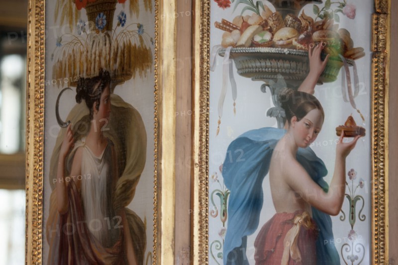 France, Region Ile de France, Paris, 1er arrondissement, Palais Royal, Galerie de Beaujolais, restaurant Le Grand Vefour, Guy Martin, decor, patrimoine,