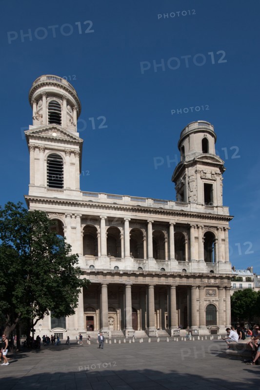 France, Region Ile de France, Paris 6e arrondissement, eglise et place saint sulpice,