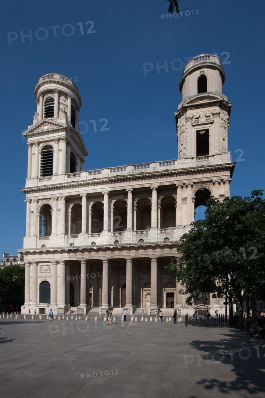 France, Region Ile de France, Paris 6e arrondissement, eglise et place saint sulpice,