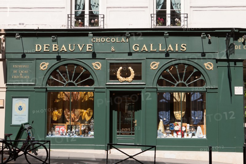 France, Region Ile de France, Paris, 7e arrondissement, rue des Saints-Peres, boutique Debauve et Gallais, chocolaterie, chocolat, histoire, facade, gastronomie,