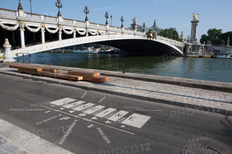 France, Region Ile de France, Paris 8e arrondissement, Pont Alexandre III, vue sur la Tour Eiffel et les Invalides