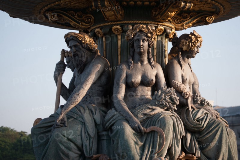 France, Region Ile de France, Paris 8e arrondissement, place de la Concorde, fontaine,