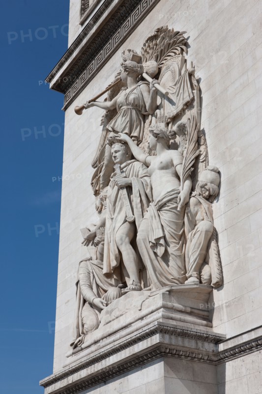 France, Region Ile de France, Paris 8e arrondissement, place Charles de Gaulle, place de l'Etoile, Arc de Triomphe,
