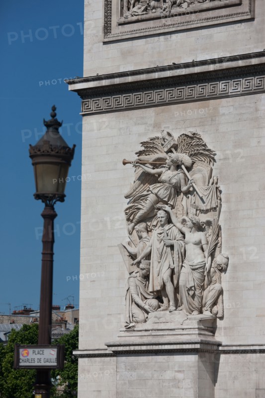 France, Region Ile de France, Paris 8e arrondissement, place charles de gaule place de l'Etoile, Arc de Triomphe, touristes,