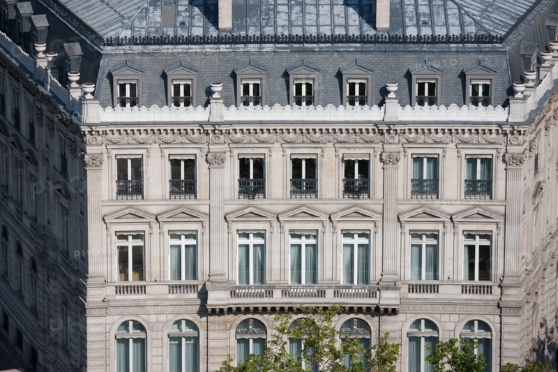 France, Region Ile de France, Paris 8e arrondissement, place Charles de Gaulle, place de l'Etoile, au sommet de l'Arc de Triomphe, panorama,