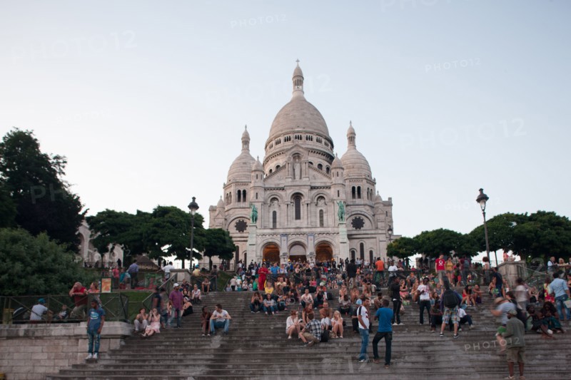 France, Region Ile de France, Paris 18e arrondissement, Montmartre, basilique du Sacre Coeur,