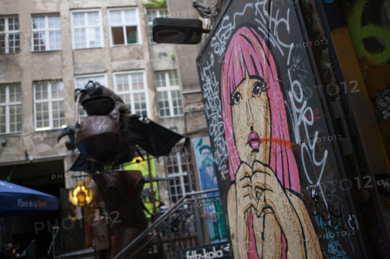 Allemagne, Germany, Berlin, Scheunenviertel, quartier des Granges, squatt d'artistes, alternatifs, street art,
