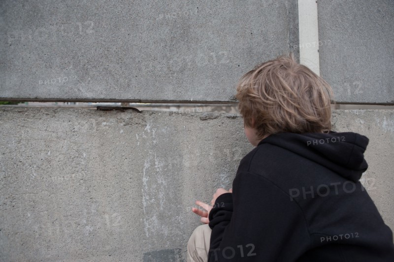 Allemagne (Germany), Berlin, Bernauer Strasse, Mur de Berlin, autour du memorial du mur,