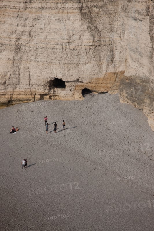 France, region Haute Normandie, Seine Maritime, pays des hautes falaises, Etretat, falaise d'aval,
