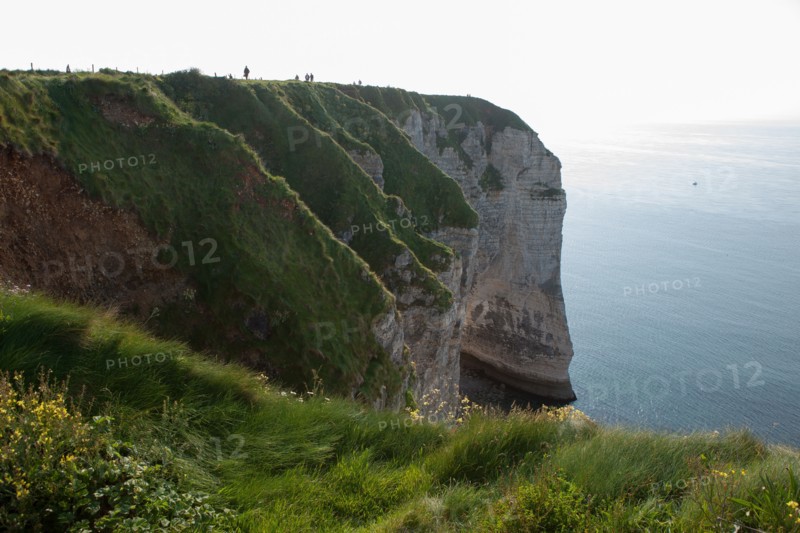 France, region Haute Normandie, Seine Maritime, pays des hautes falaises, Etretat, falaise d'aval,