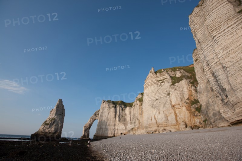 France, region Haute Normandie, Seine Maritime, pays des hautes falaises, Etretat, falaise d'aval,