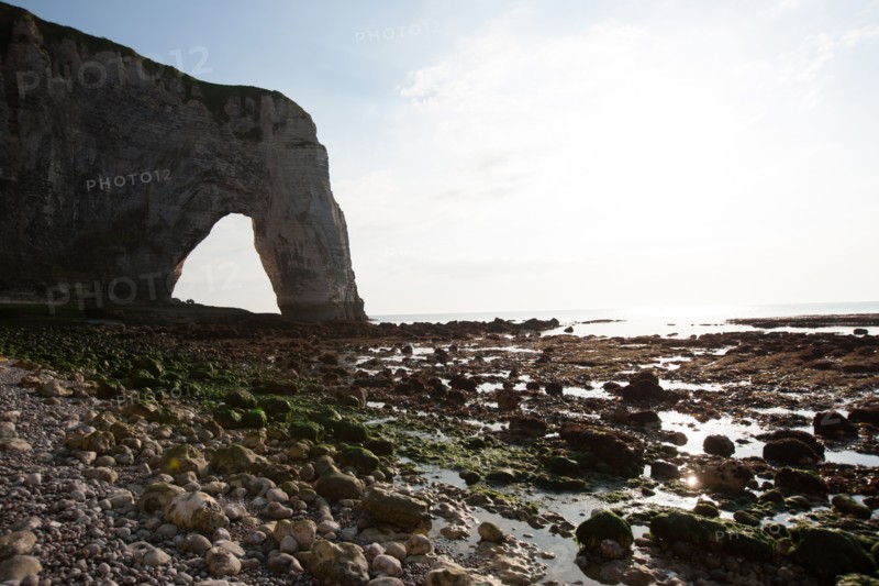 France, region Haute Normandie, Seine Maritime, pays des hautes falaises, Etretat, falaise d'aval,
