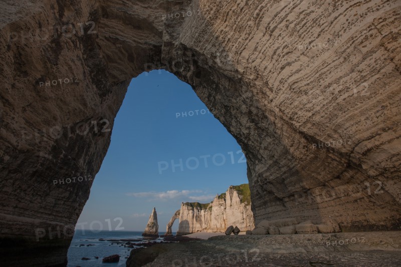 France, region Haute Normandie, Seine Maritime, pays des hautes falaises, Etretat, falaise d'aval,