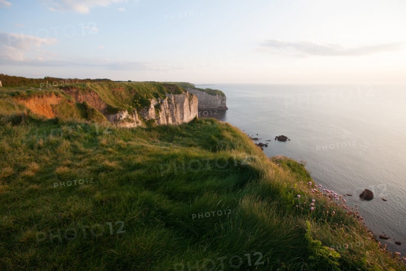 France, region Haute Normandie, Seine Maritime, pays des hautes falaises, Etretat, falaise d'aval,