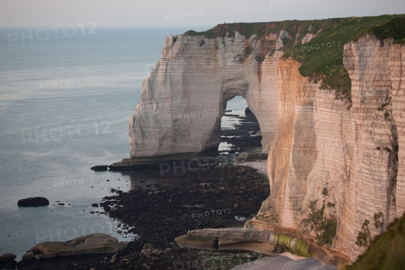 France, region Haute Normandie, Seine Maritime, pays des hautes falaises, Etretat, falaise d'aval,