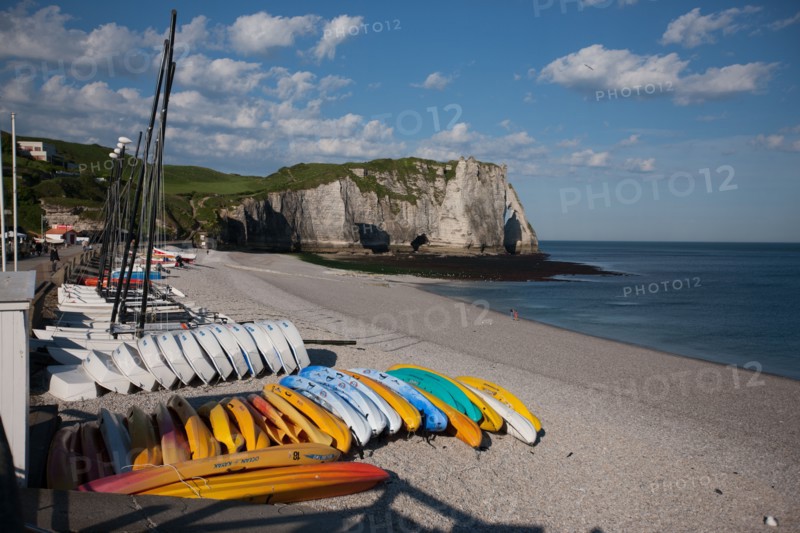 France, region Haute Normandie, Seine Maritime, pays des hautes falaises, Etretat, falaise d'aval,