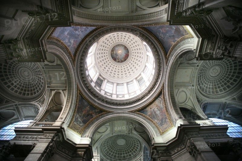 France, Ile de France, Paris 5e arrondissement, Pantheon, eglise Sainte-Genevieve, interieur, coupole, Jacques-Germain Soufflot