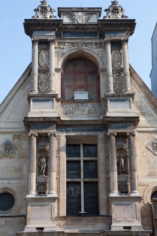 France, Ile de France, Paris 6e arrondissement, rue Bonaparte, Ecole nationale Superieure des Beaux-Arts (ENSBA), ancien portique du chateau d'Anet,
