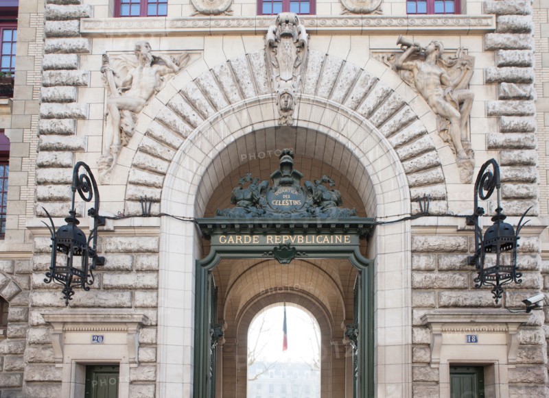 France, Ile de France, Paris 4e arrondissement, boulevard Henri IV, caserne des Celestins, Garde Republicaine,