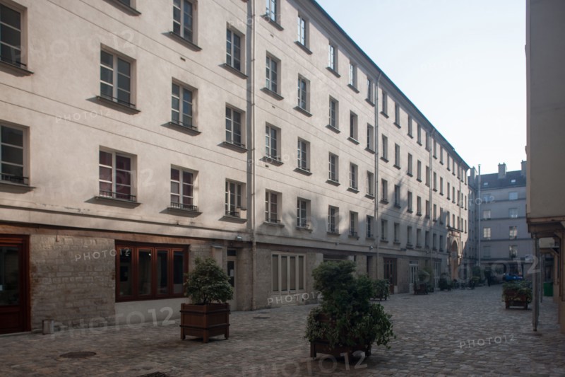 France, Ile de France, Paris 11e arrondissement, 5 rue de Charonne, Cour Saint Joseph, anciens ateliers,