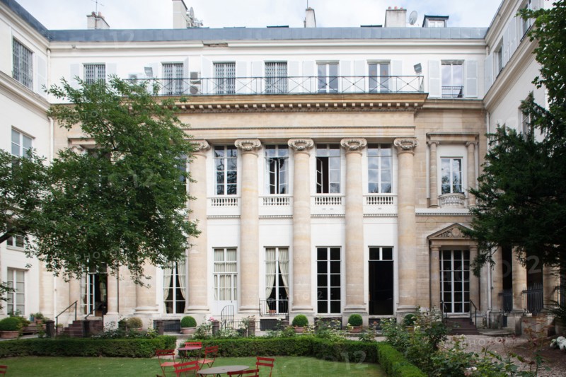 France, Ile de France, Paris 7e arrondissement, 73 rue de Grenelle, Hotel de Gallifet, Centre Culturel Italien, facade sur jardin,