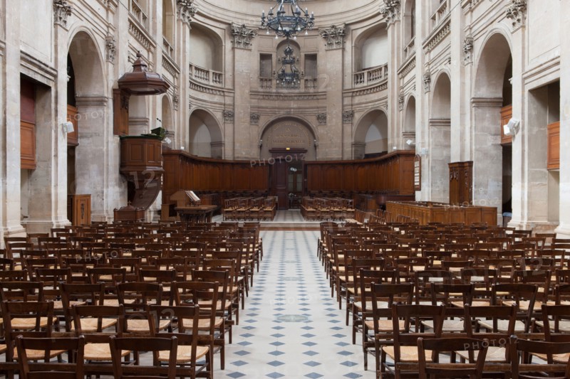 France, Ile de France, Paris 1er arrondissement, 145 rue Saint-Honore, temple de l'Oratoire du Louvre, protestantisme