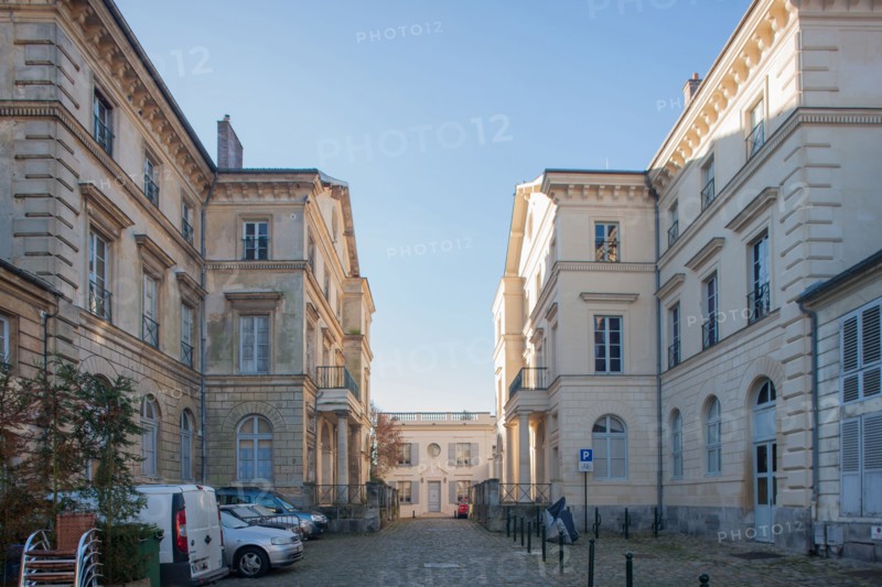 France, Ile de France, Yvelines, Rambouillet, place du Roi de Rome, palais du Roi de Rome, pavillons et ailes, Napoleon 1er,