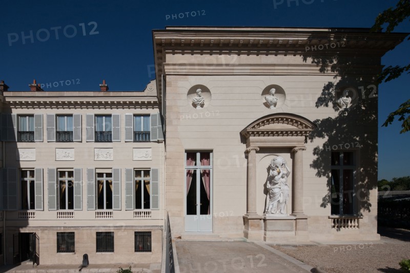 France, Ile de France, Paris 7e arrondissement, Hotel de Salm, rue de Lille, Grande Chancellerie de la Legion d'Honneur, Palais de la Legion d'Honneur, Musee, architecte Pierre Rousseau, sculpture, cour du trapeze