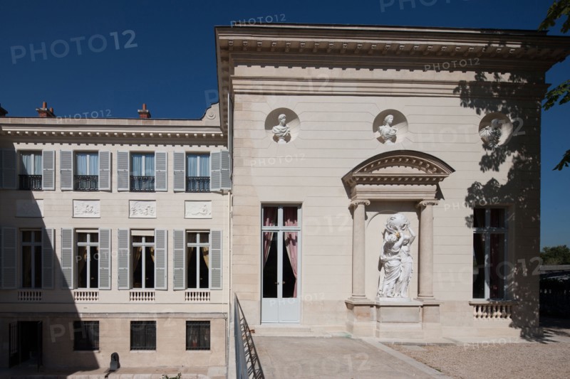 France, Ile de France, Paris 7e arrondissement, Hotel de Salm, rue de Lille, Grande Chancellerie de la Legion d'Honneur, Palais de la Legion d'Honneur, Musee, architecte Pierre Rousseau, sculpture, cour du trapeze