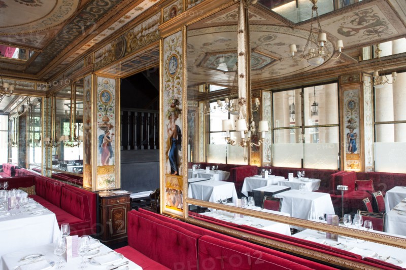 France, Ile de France, Paris 1er arrondissement, Palais Royal, Galerie de Beaujolais, 17 rue du Beaujolais, restaurant Le Grand Vefour, chef Guy Martin, restaurant gastronomique, gastronomie, decor, interieur,