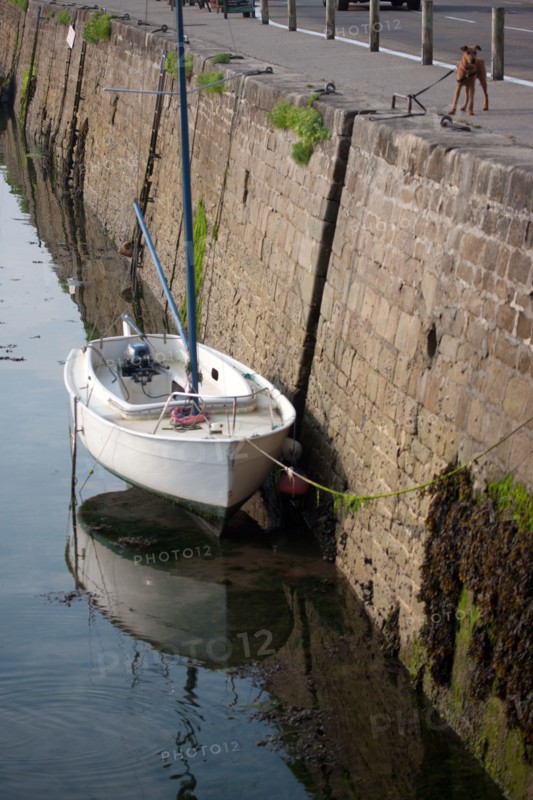 France, région Bretagne, Brittany, Finistère, Cap Sizun, Audierne, port, face à Plouhinec,