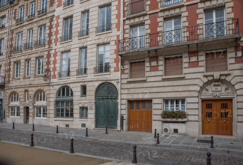 France, Région Ile de France, Paris 1er arrondissement, Ile de la Cité, Place Dauphine, façades, immeubles,