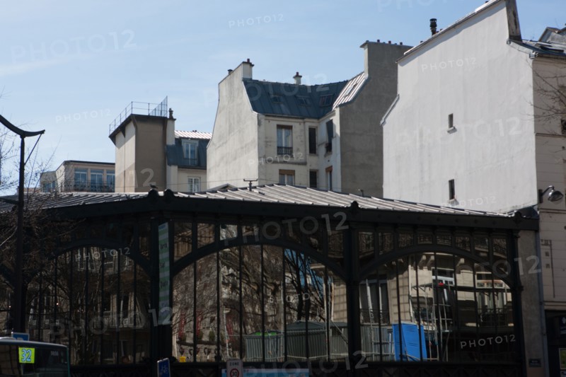 France, Région Ile de France, Paris 10e arrondissement, boulevard Magenta, marché Saint Quentin, pignons,