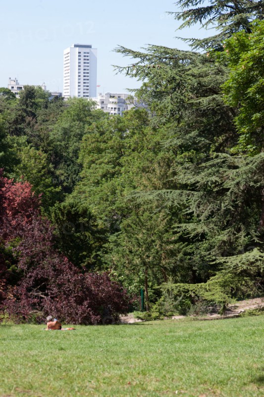 France, Région Ile de France, Paris 19e arrondissement, Parc des Buttes Chaumont, jardin, Ville de Paris, environnement, Second Empire,