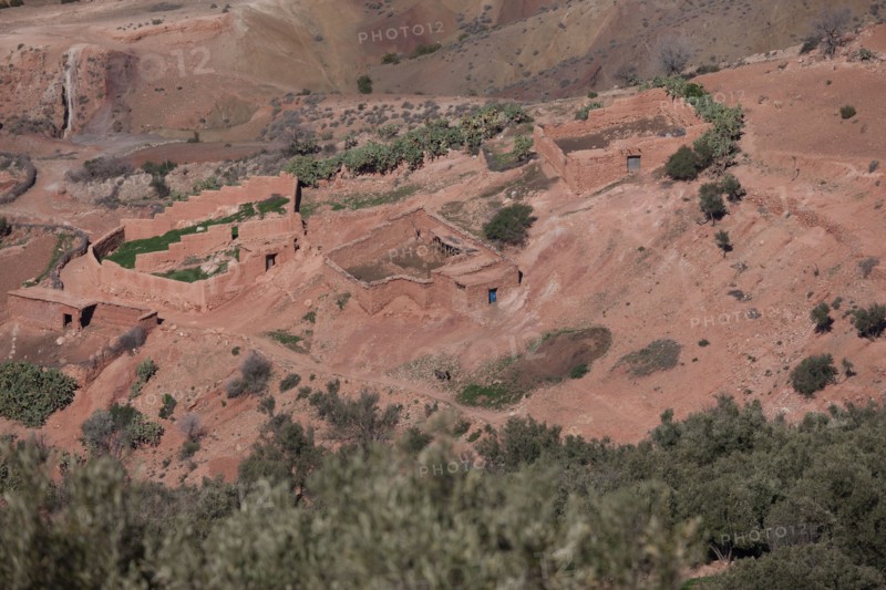 Afrique du nord, Maroc, Marrakech, pied du Haut Atlas, route d'Amizmiz, en direction de Sidi Brahim,