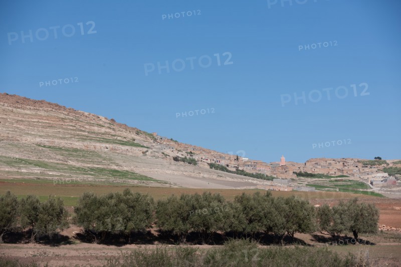 Afrique du nord, Maroc, Marrakech, pied du Haut Atlas, route d'Amizmiz, en direction de Sidi Brahim,