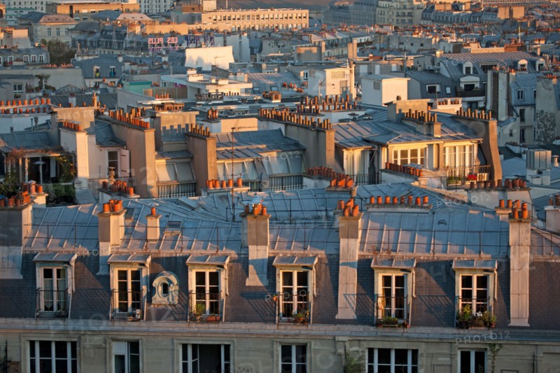 Montmartre,Vues sur les toits depuis les alentours du Sacré Coeur