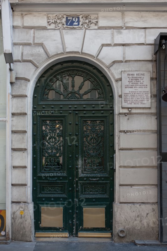 72 rue Du Faubourg Poissonniere, Immeuble où vécut Henri Heine