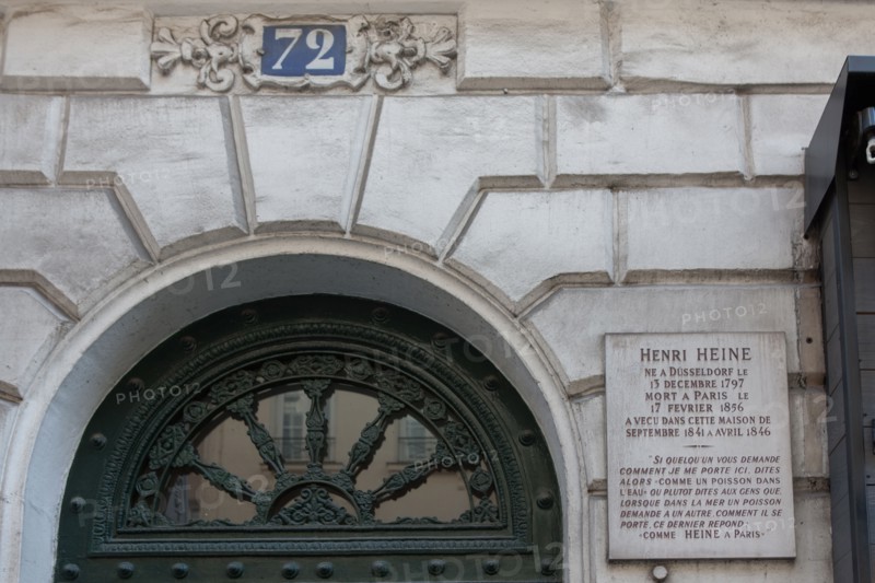 72 rue Du Faubourg Poissonniere, Immeuble où vécut Henri Heine