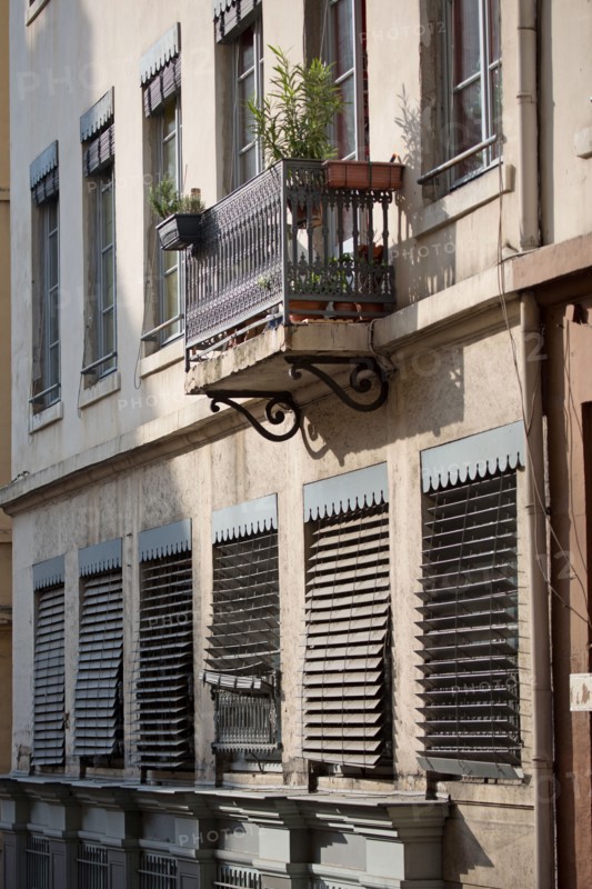 Lyon, façades à la Croix-Rousse