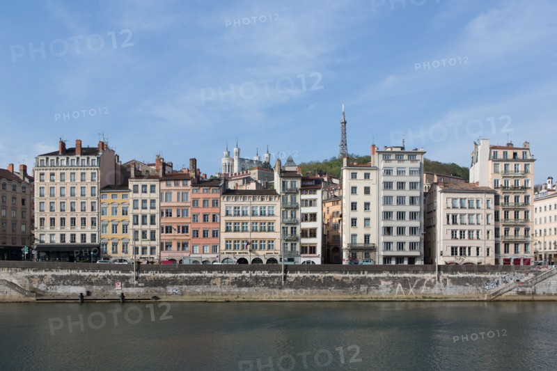 Lyon, facades Quai de Bondy