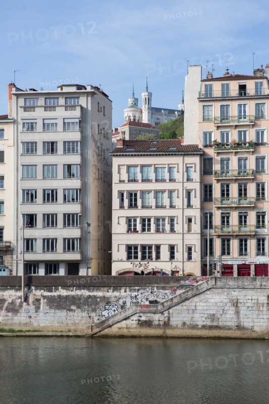 Lyon, facades Quai de Bondy