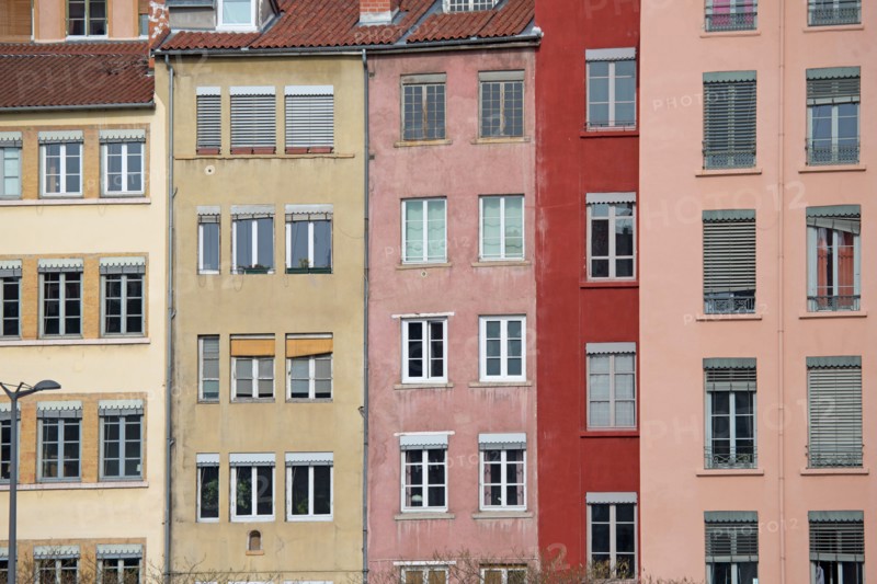 Lyon, façades du Quai Fulchiron