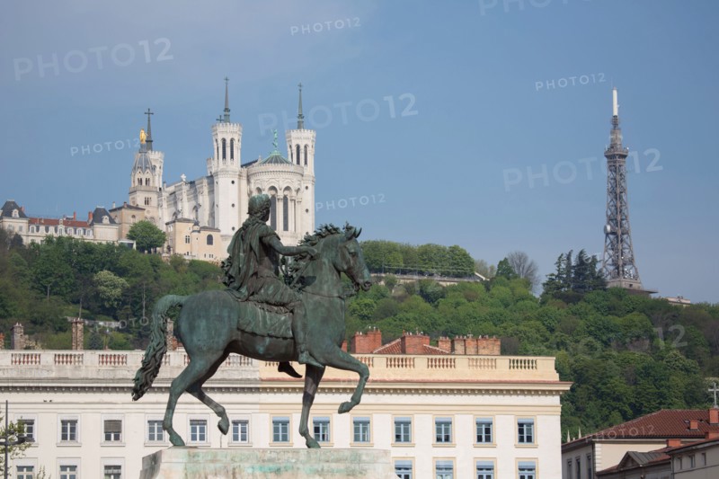 Lyon, Statue equestre de Louis XIV, Place Bellecour