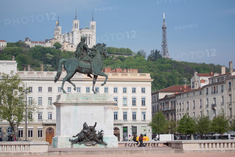 Lyon, Statue equestre de Louis XIV, Place Bellecour