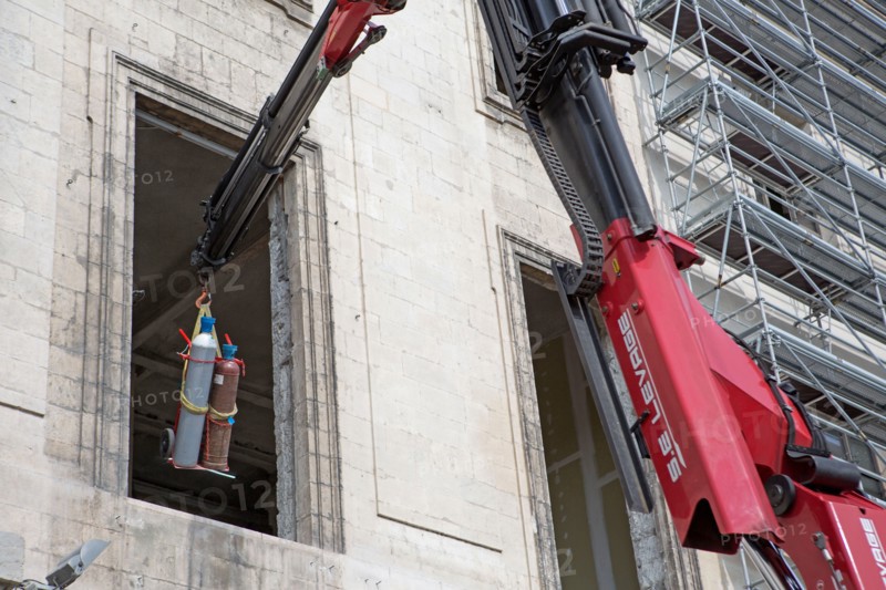 Lyon, travaux de l'Hôtel Dieu