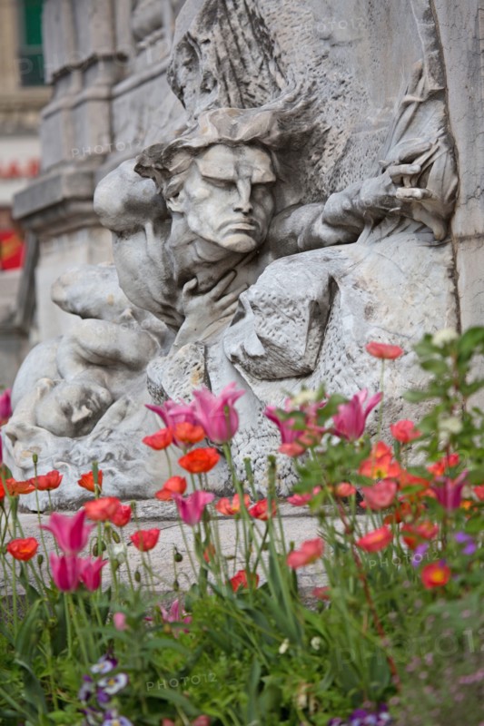 Lyon, sculpture Le Rhône et la Saône