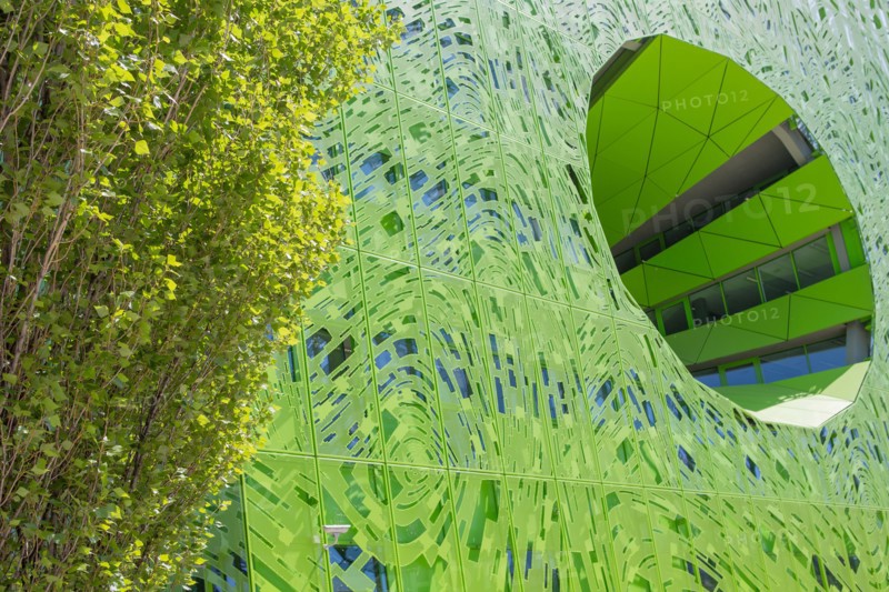 Lyon, Immeuble "Le Cube Vert" dans le quartier Confluence