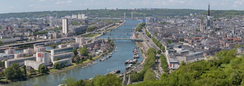 Rouen, Panorama depuis la Cote Sainte-Catherine