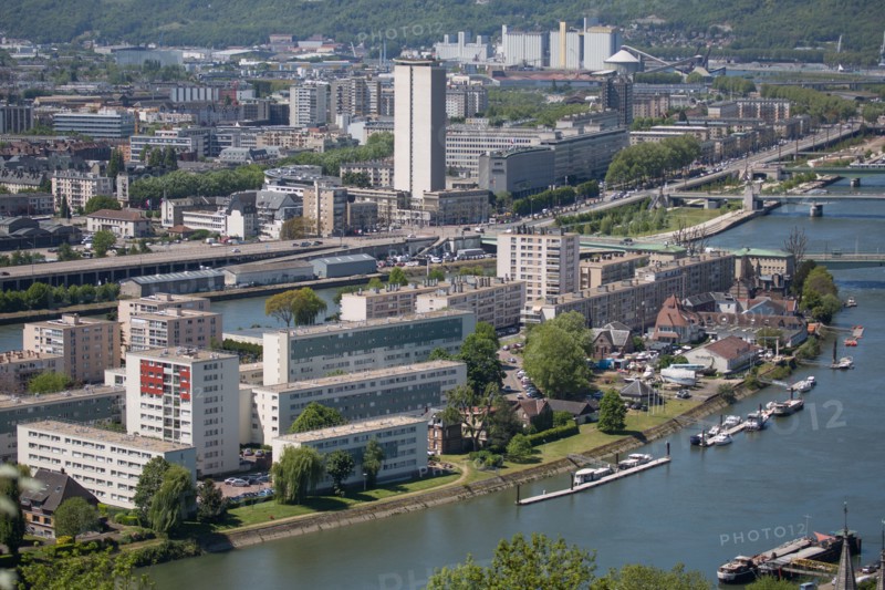 Rouen, Panorama depuis la Cote Sainte-Catherine